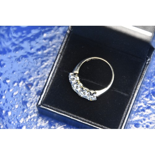 236 - 18CT GOLD 4 STONE DIAMOND 2.04CT RING SIZE N (CAN BE RESIZED) COLOUR H/I CLARITY Si2