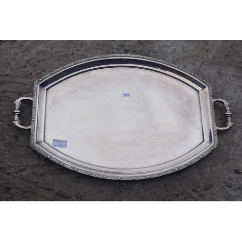 260 - LARGE E.P.N.S TRAY WITH A CELTIC DESIGN MEASURES 20 X 15