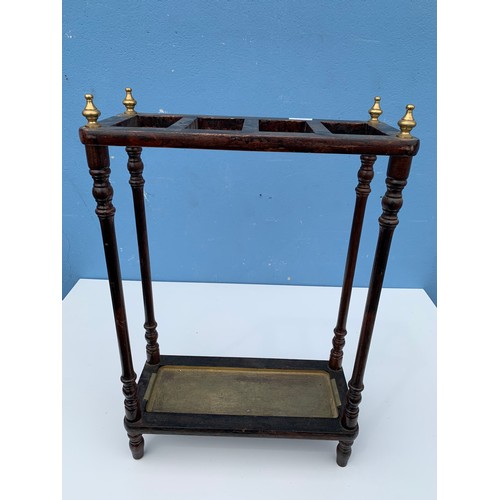 6 - A STICKSTAND WITH BRASS DRIP TRAY