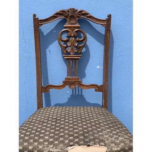 61 - VICTORIAN CARVED CHAIRS