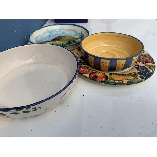 73 - 4 VINTAGE HAND PAINTED STUDIO BOWLS