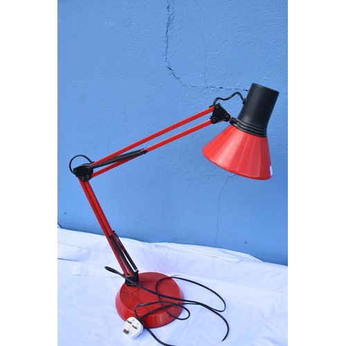 44 - MODERN RED ANGLE POISED LAMP