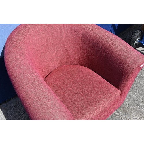 59 - A PINK TUB CHAIR