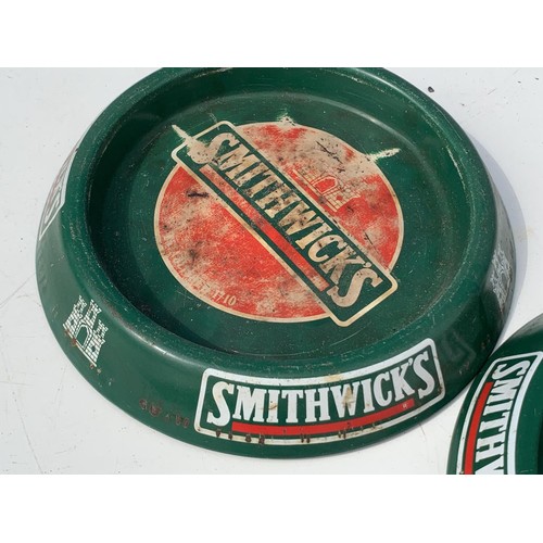 144 - 2 VINTAGE SMITHWICKS PUB ASHTRAYS