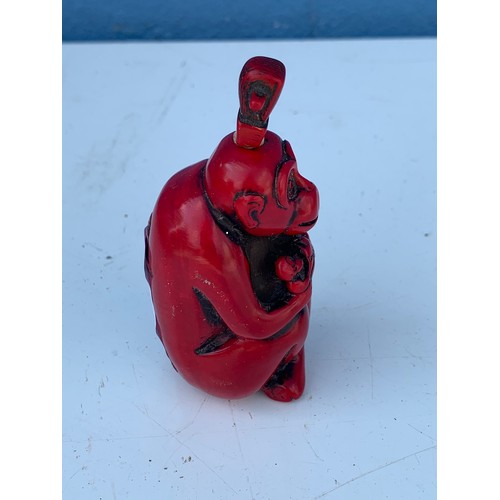 220 - ORIENTAL SCENT BOTTLE DEPICTING MONKEY
3 1/2