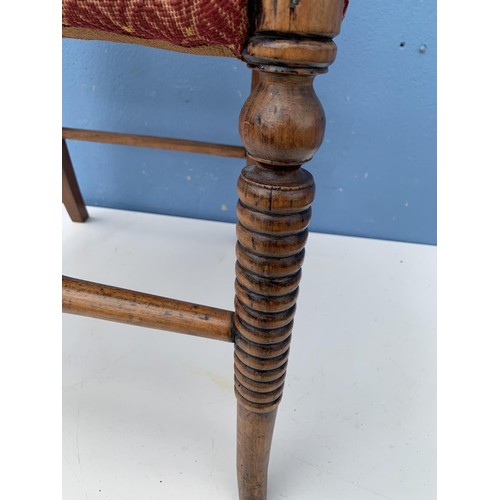 297 - MAHOGANY CARVED CARVIER CHAIR