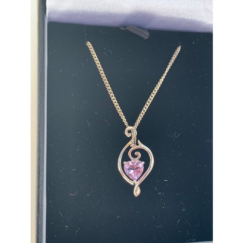 209 - BOXED SILVER & AMETHYST NECKLACE