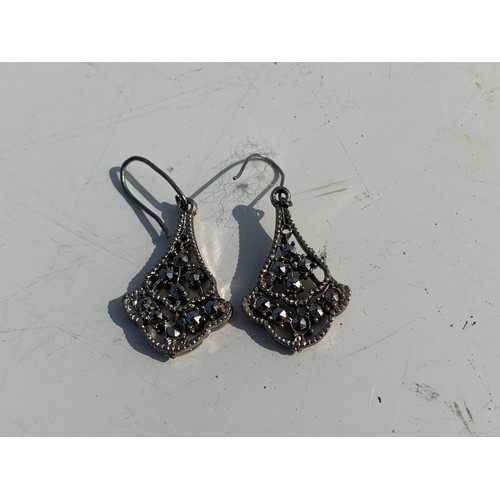 244 - PAIR OF SPEAR SHAPED EARRINGS