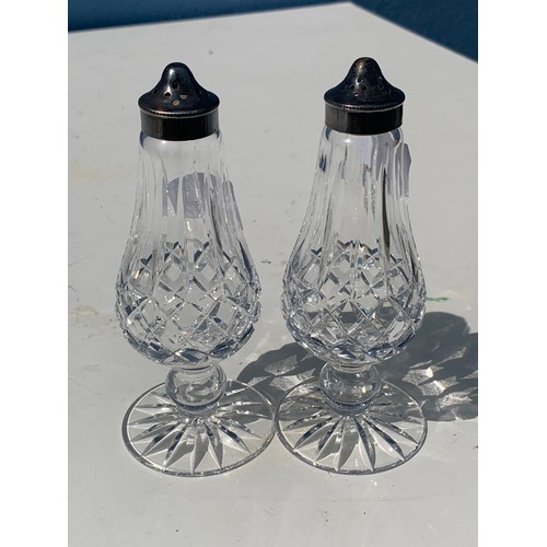 200 - PAIR OF WATERFORD CRYSTAL CONDIMENT 6