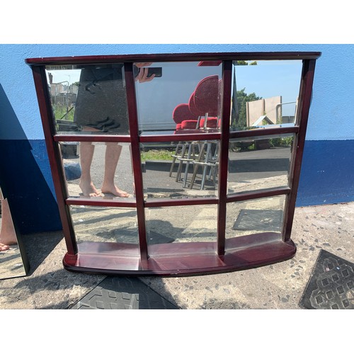 197 - MAHOGANY WINDOW MIRROR