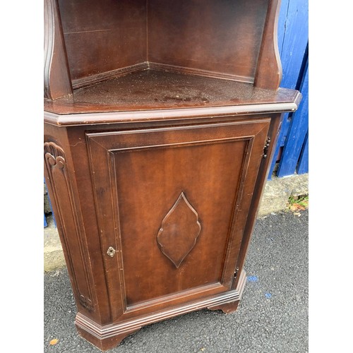 12 - ORNATE MAHOGANY CORNER UNIT