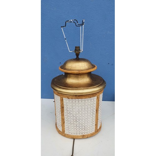 72 - LARGE GILT TABLE LAMP