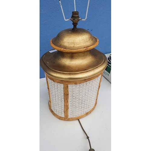 72 - LARGE GILT TABLE LAMP