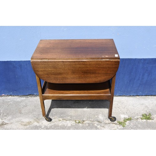 96 - A DROP LEAF MAHOGANY TROLLEY