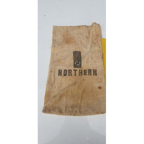 109 - 2 OLD BANK CANVAS MONEY BAG