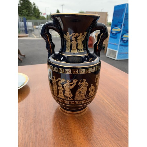 58 - 24K GOLD PLATED GREEK VASE