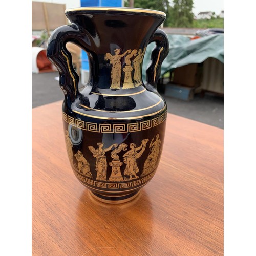 58 - 24K GOLD PLATED GREEK VASE