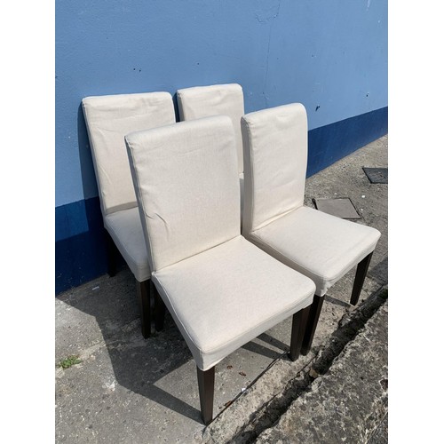 165 - 4 FABRIC DINING CHAIRS