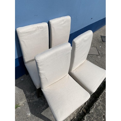 165 - 4 FABRIC DINING CHAIRS