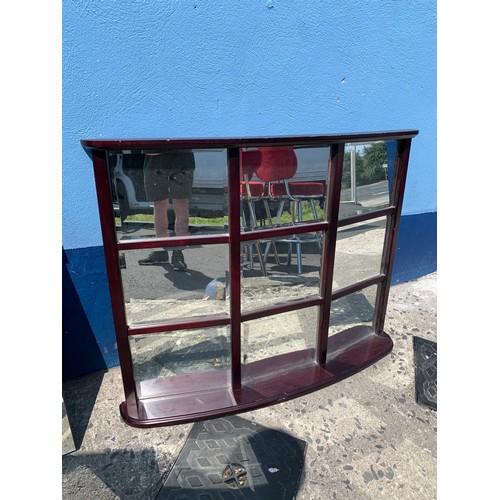 68 - MAHOGANY WINDOW MIRROR