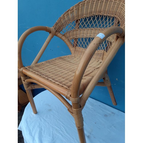 2 - A WICKER ARMCHAIR