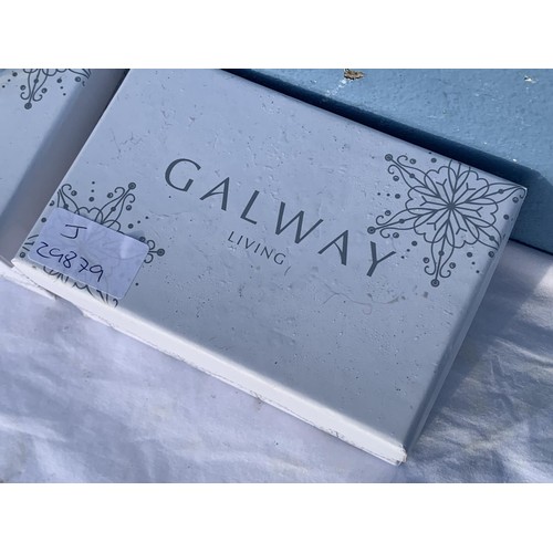 29 - 2 BOXED GALWAY CRYSTAL XMAS TREES