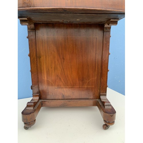 44 - BEAUTIFULLY INLAID VICTORIAN WALNUT DAVENPORT