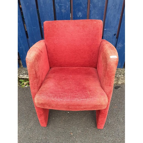 45 - AN UPHOLSTERED SIDE CHAIR