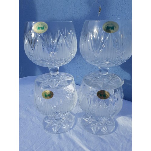 62 - A SET OF 4 TYRONE CRYSTAL BRANDY GLASS