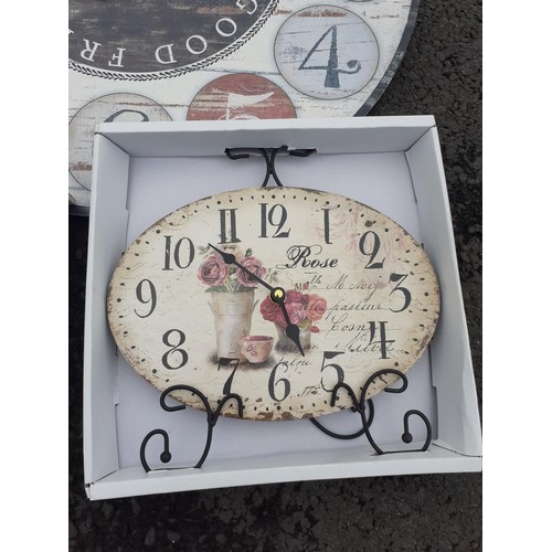 109 - 3 NEW WALL CLOCKS