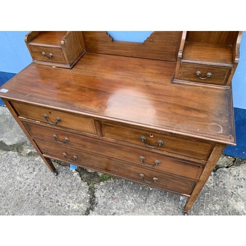 142 - A EDWARDIAN INLAID  INLAID DRESSING CHEST 42