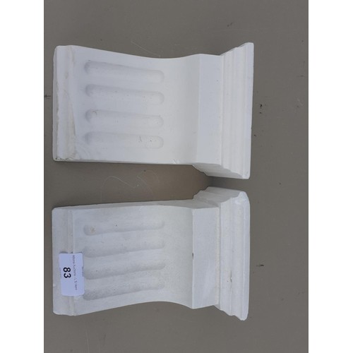 83 - 2 CHALK STYLE WALL BRACKETS/CORBELS