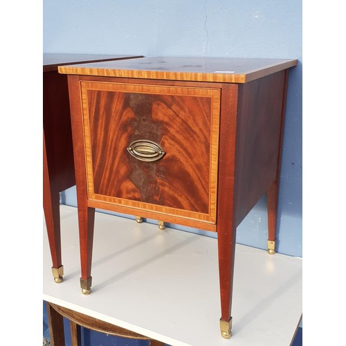 47 - PAIR OF INLAID EDWARDIAN STYLE LOCKERS