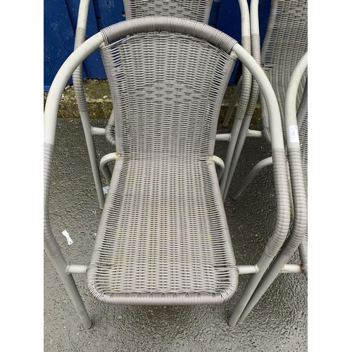 56 - SET OF 4 STACKING GARDEN CHAIRS