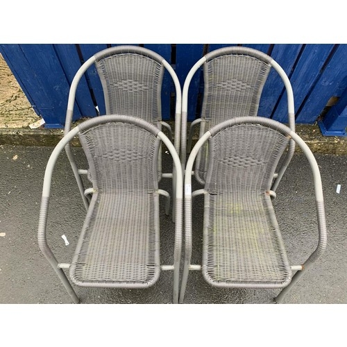 56 - SET OF 4 STACKING GARDEN CHAIRS