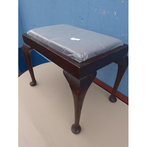 12 - QUEEN ANNE FOOTSTOOL