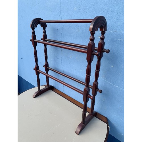 2 - MAHOGANY TOWEL RAIL