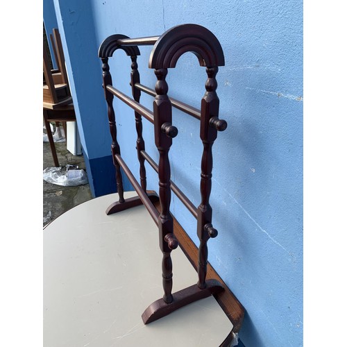 2 - MAHOGANY TOWEL RAIL