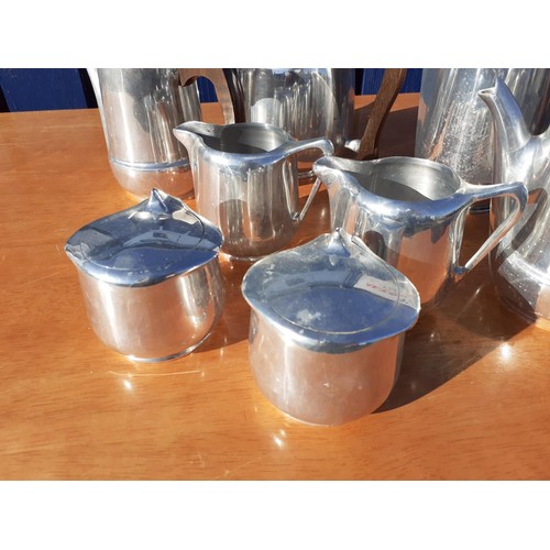 4 - A 7 PIECE EPNS TEA AND COFFEE SERVICE