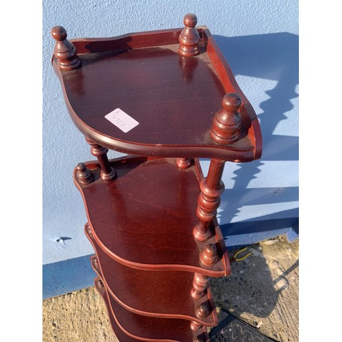 28 - A  5 TIER MAHOGANY WOT/NOT 51