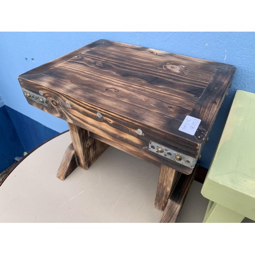 42 - 2 SOLID PINE TABLES