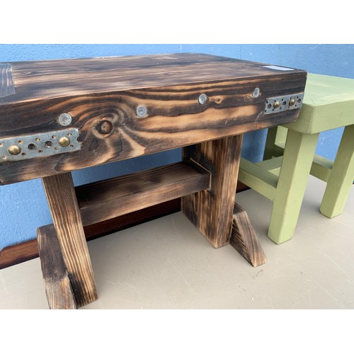 42 - 2 SOLID PINE TABLES