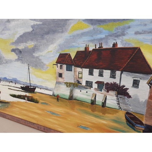 129 - SIGNED OIL LOW TIDE 32 x 20