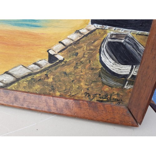 129 - SIGNED OIL LOW TIDE 32 x 20
