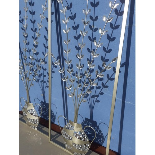 178 - 2 MIRRORED WALL ART 14X39