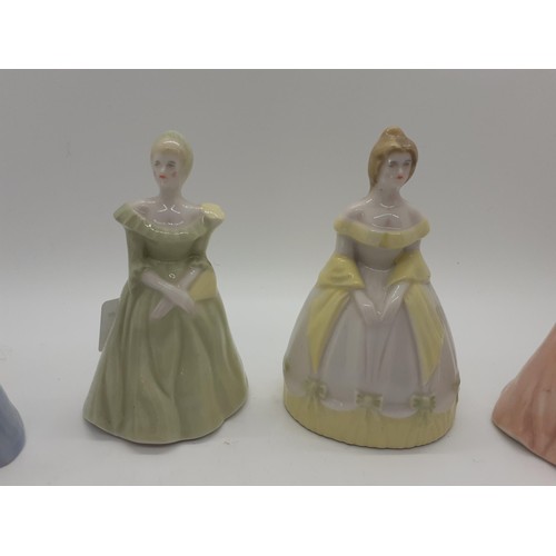 157 - 4 WADE PORCELAIN LADY FIGURES