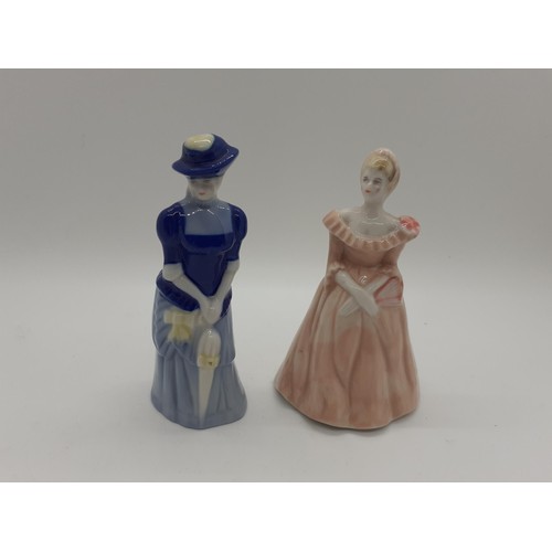 157 - 4 WADE PORCELAIN LADY FIGURES
