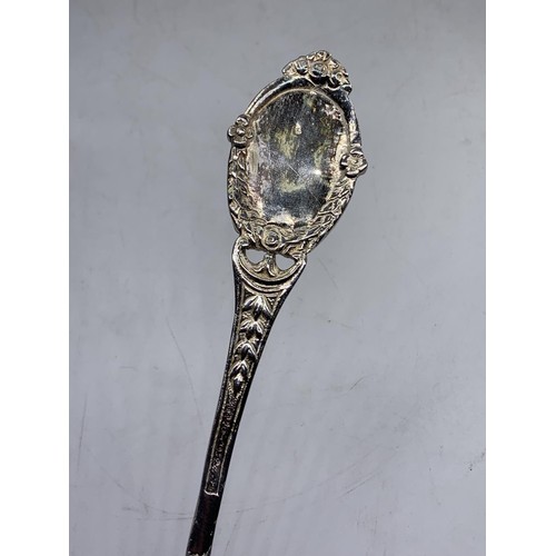 215 - VERY ORNATE SILVER SPOON WITH A CHERUB TO HANDLE 78.6G