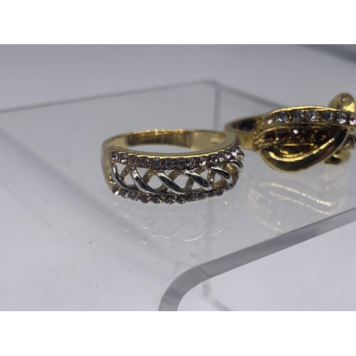 224 - 2 DESIGNER DRESS RINGS