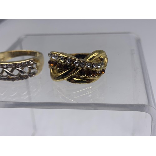 224 - 2 DESIGNER DRESS RINGS